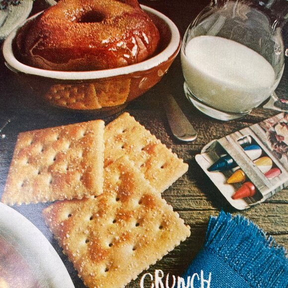 1970 Nabisco Premium Cracker Full Page Vintage Print Ad  Girl Crunch u - Picture 5 of 7